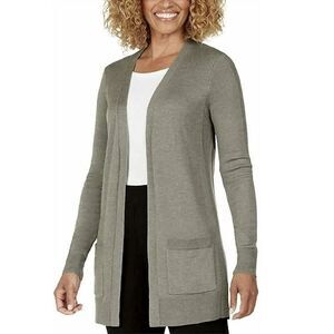 MATTY M Boyfriend Open Front Knit Cardigan Sweater Sz XL Heather Olive Green NWT